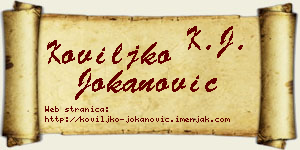 Koviljko Jokanović vizit kartica